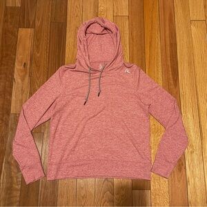 Rhoback Woman’s Heathered Pink Performance Hoodie Size Medium